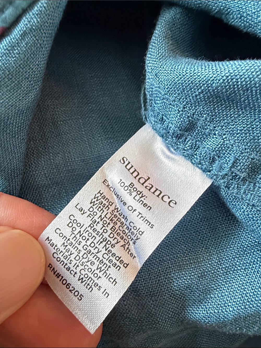 Sundance Blue LinenButton Front Top - Picture 4 of 4